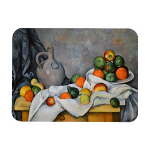Íman Paul Cezanne - Cortina, Jarro e Fruteira