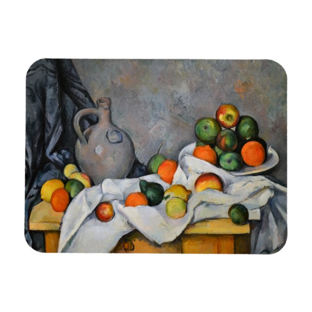 Íman Paul Cezanne - Cortina, Jug e Fruta Bowl (Horizontal)