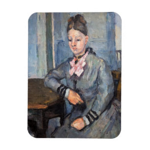 Íman Paul Cezanne - Madame Cezanne Encostada a uma Mesa