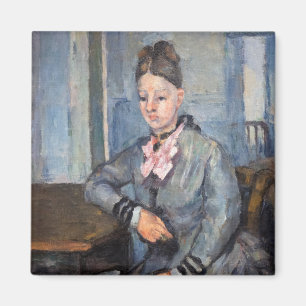 Íman Paul Cezanne - Madame Cezanne Lening em uma Mesa