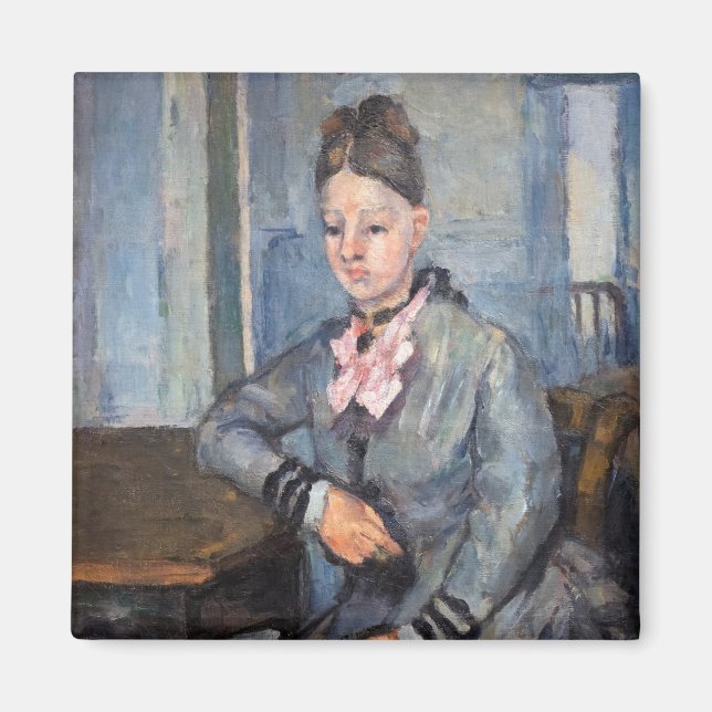 Íman Paul Cezanne - Madame Cezanne Lening em uma Mesa (Frente)