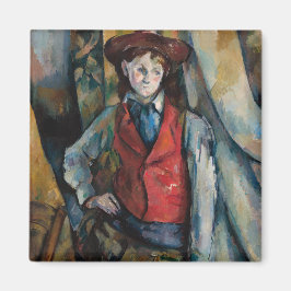 Íman Paul Cezanne - Menino no Colete Vermelho