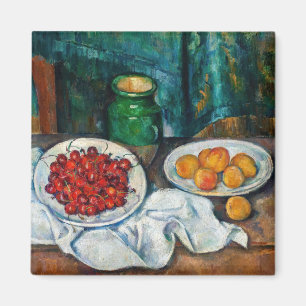 Íman Paul Cezanne - Natureza Morta com Cerejas e Pêsseg