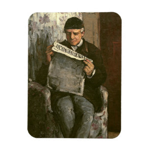 Íman Paul Cezanne o pai do artista, lendo do "o v�