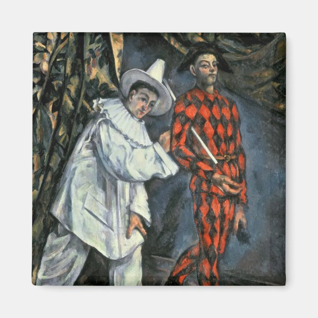 Íman Paul Cezanne | Pierrot e Harlequin , 1888 (Frente)