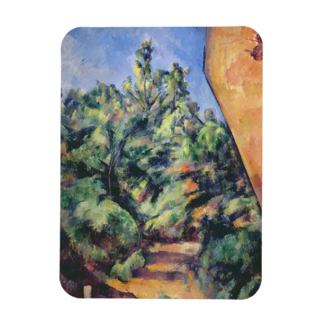 Íman Paul Cezanne | Rocha vermelha, c.1895 (óleo na can (Vertical)