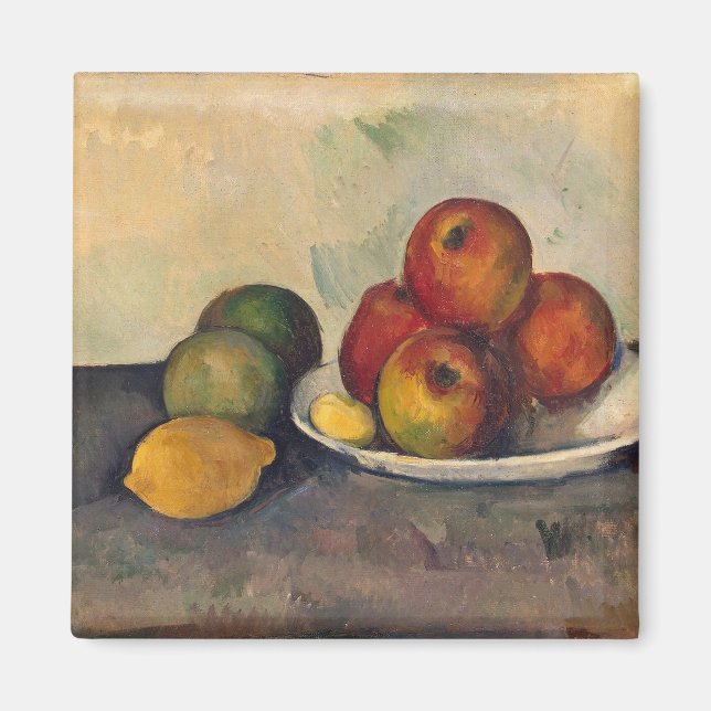 Íman Paul Cezanne | Vida tranquila com Maçãs, c.1890 (Frente)
