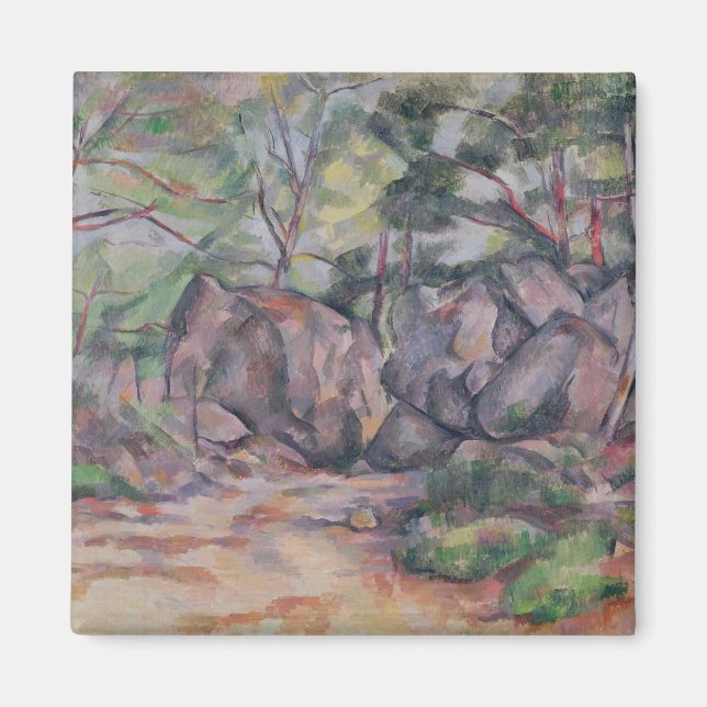 Íman Paul Cezanne | Woodland with Boulders, 1893 (Frente)