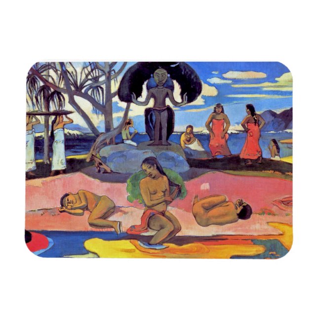 Íman Paul Gauguin - Dia dos Deuses - Pintura de Belas A (Horizontal)