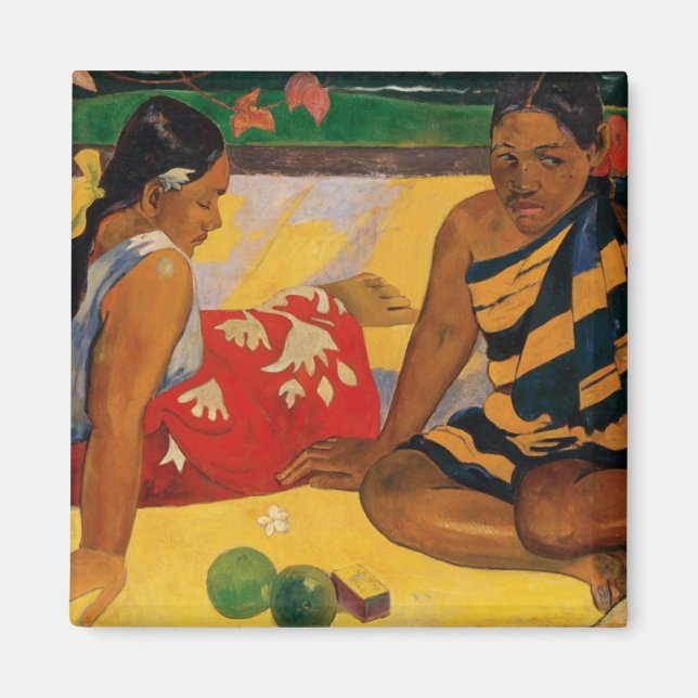 Íman Paul Gauguin Duas Mulheres De Tahiti Parau Api Vin (Frente)