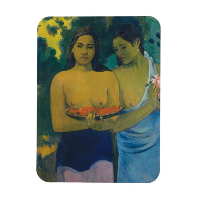 Íman Paul Gauguin - Duas Mulheres Tahitianas (Vertical)