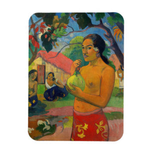 Íman Paul Gauguin - Mulher segurando uma Fruta