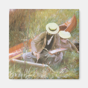 Íman Paul Helleu Desenho com Sua Esposa por JS Sargent