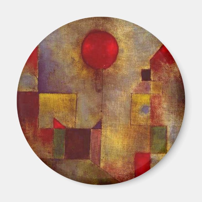 Íman Paul Klee Red Balloon Art Impressão (Frente)