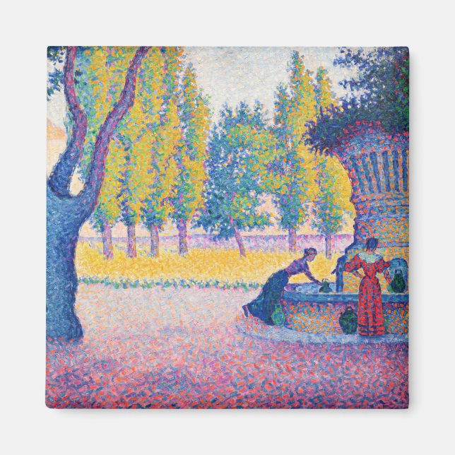 Íman Paul Signac - Fountain des Lices, Santo-Tropez (Frente)