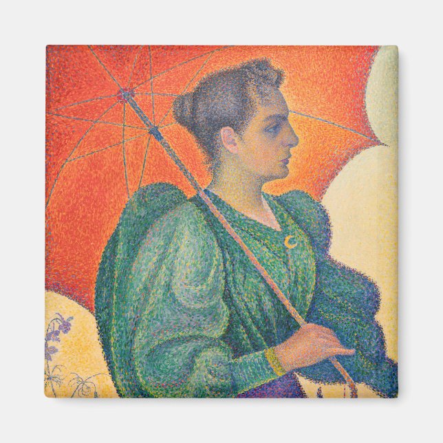 Íman Paul Signac - Mulher com Parasol (Frente)