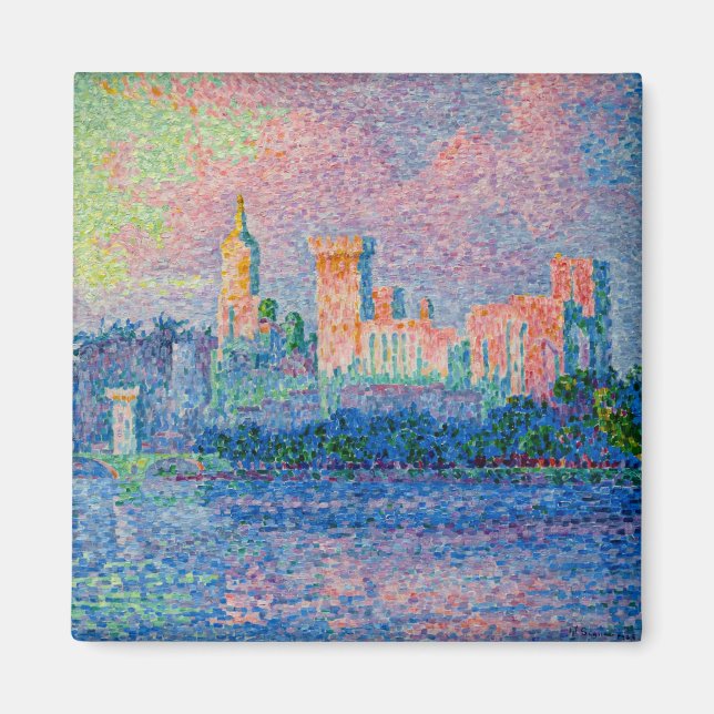 Íman Paul Signac - O Palácio Papal, Avignon (Frente)