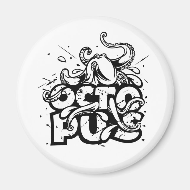 Íman Paul The Octopus Drawing Magnet (Frente)