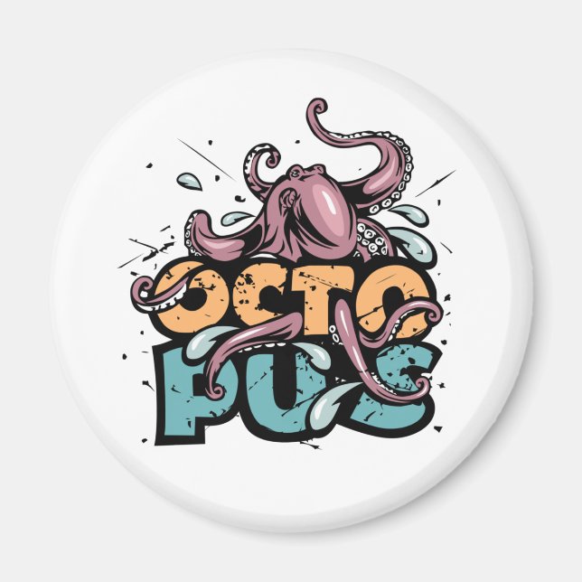 Íman Paul The Octopus Drawing Magnet (Frente)