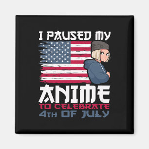 Íman Pausei Meu Anime Para Celebrar 4 De Julho Indepen