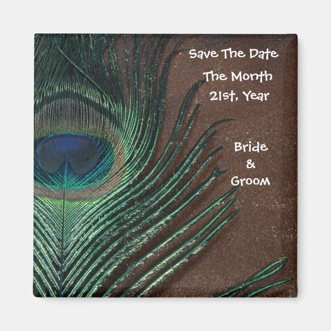 Íman Pavão com castanho e Dourado (Frente)