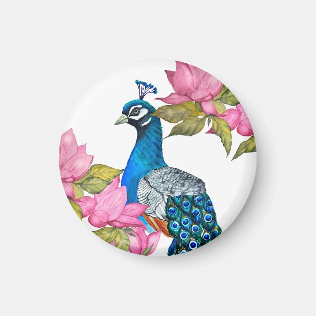 Íman Pavão de Aquarela (Frente)