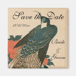 Íman Pavão e Peônias por Hiroshige Casamento