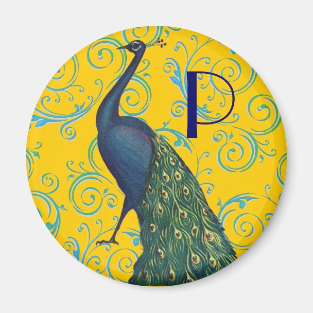 Íman Pavão Vintage (Frente)