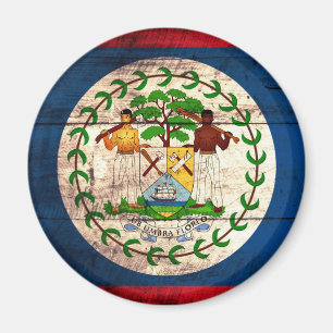 Íman Pavilhão de Belize de Madeira Antigo