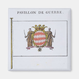 Íman Pavillon de Guerre, detalhe das bandeiras de