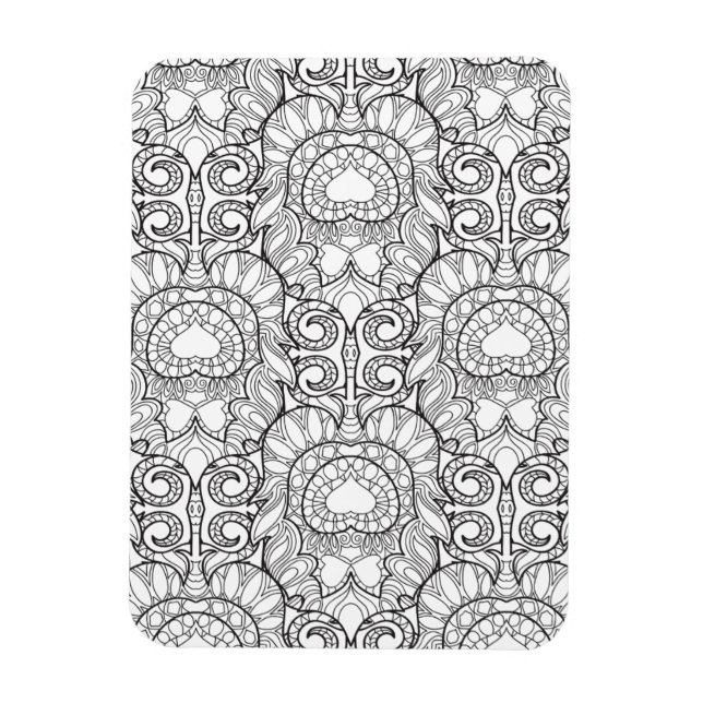 Íman Pavock Feather Pattern Doodle (Vertical)