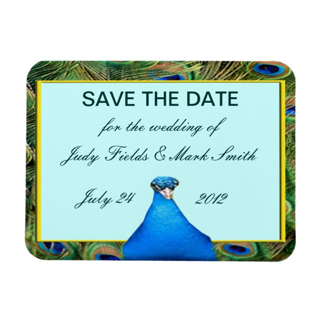 Íman Pavock Wedding Save The Date Magnet (Horizontal)