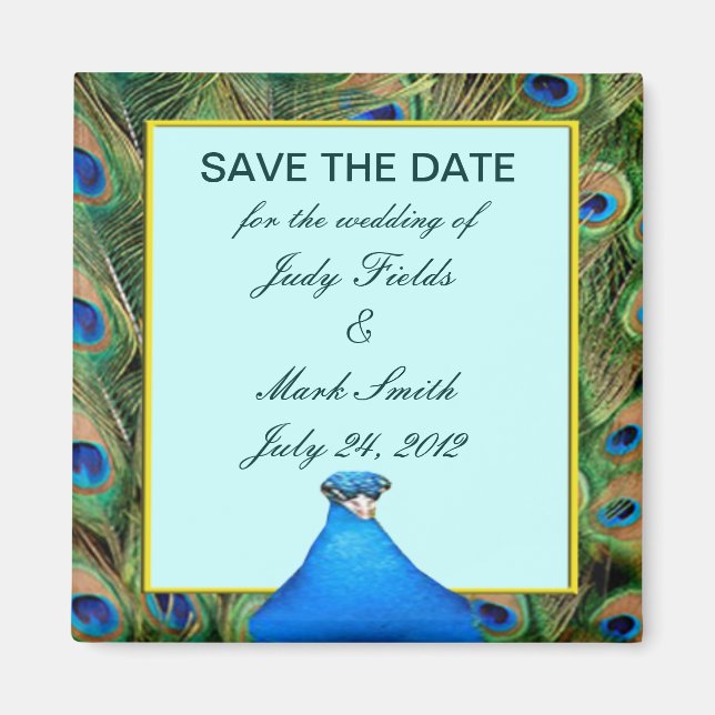 Íman Pavock Wedding Save The Date Magnet (Frente)