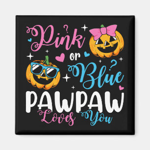 Íman Pawpaw Rosa Ou Azul Te Ama Pumpkin Baby Square
