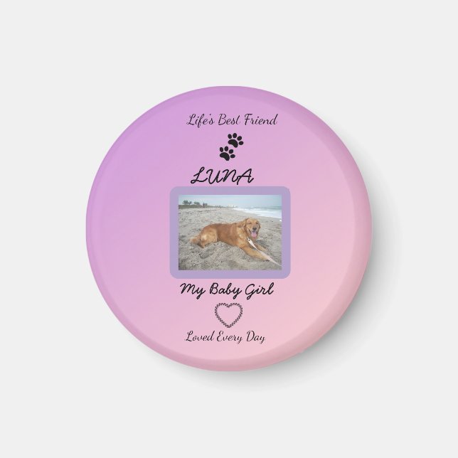 Íman Pawprint Heart Pet Alegria (Frente)