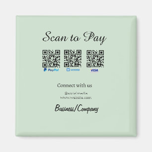 Íman paypal venmo cartão visa scan para pagar QR mídia