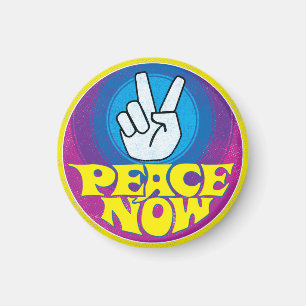 Íman Paz Agora Groovy Retro Hippie Style Paz Ahora