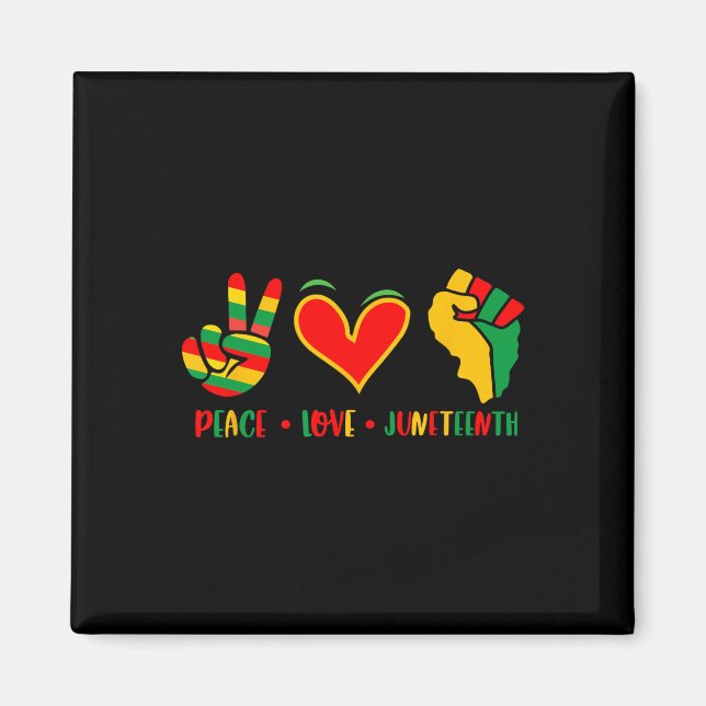 Íman Paz Amor 1865 Dia da Independência Negro (Frente)