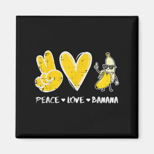 Íman Paz Amor Banana Fruta Engraçada Comida Vegan Mulhe