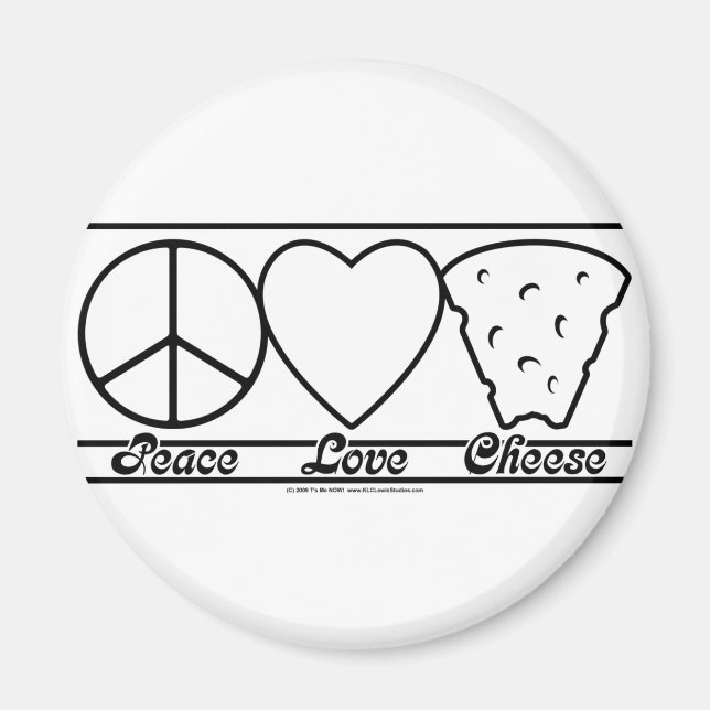Íman Paz, amor e queijo (Frente)
