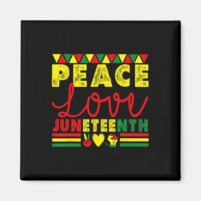 Íman Paz Amor Juneteenth Afro-Americano História Negra  (Frente)