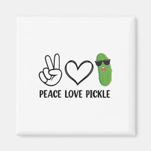 Íman Paz Amor Picle Dançando Pepino Comida Picle Squ
