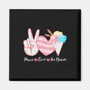 Íman Paz Amor Sorvete Fofo Para Meninas Comida De Verão