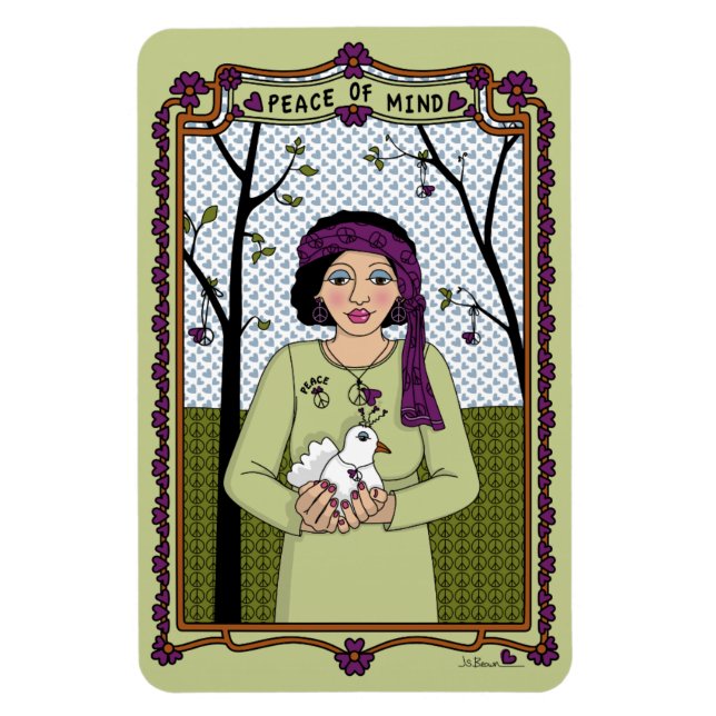 Íman Paz do Magnet do Refrigerador Mind_A_4x6 (Vertical)