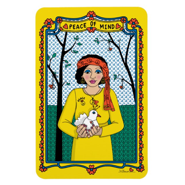 Íman Paz do Magnet do Refrigerador Mind_B_4x6 (Vertical)