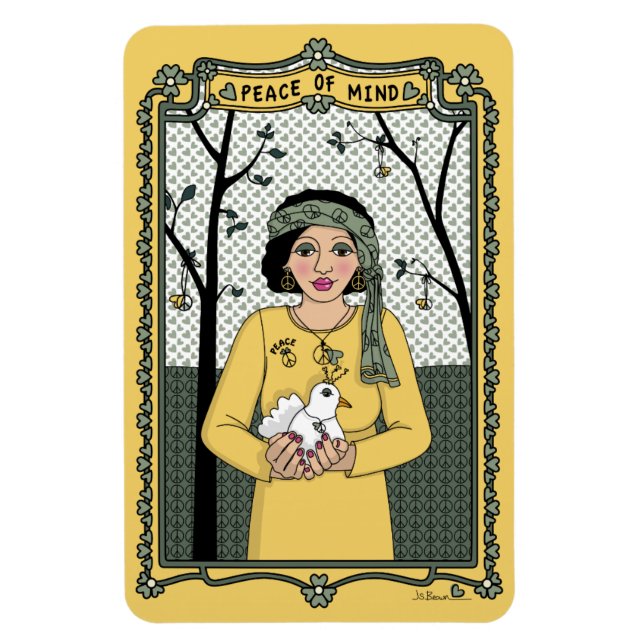 Íman Paz do Magnet do Refrigerador Mind_C_4x6 (Vertical)