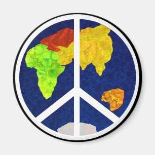 Íman Paz no ímã do botão da terra