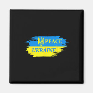 Íman Paz Para a Ucrânia Bandeira Ucraniana Logotipo da