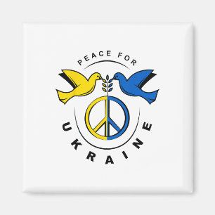 Íman Paz Para a Ucrânia Pombo Bandeira da Ucrânia Eu Es
