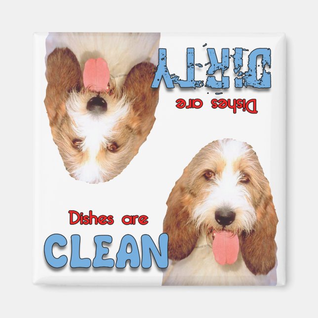 Íman PBGV Dog Aloja Magneta da máquina de lavar louça (Frente)
